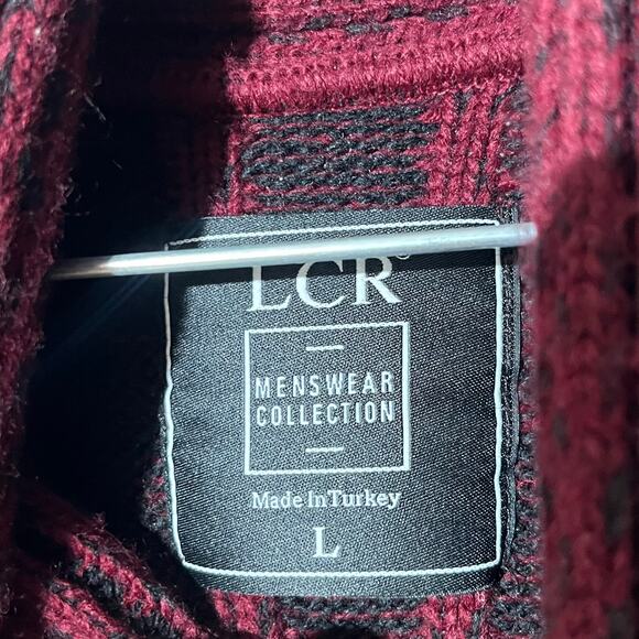 LCR Menswear Collection Cowl Neck Red Knit Pullover Sweater Women’s Size Large - Picture 3 of 7